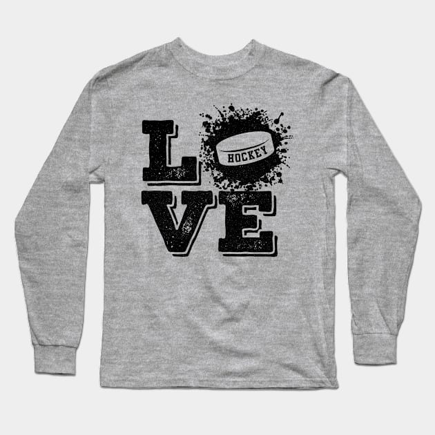 Love Hockey - Hockey Gift Tee Long Sleeve T-Shirt by Horskarr